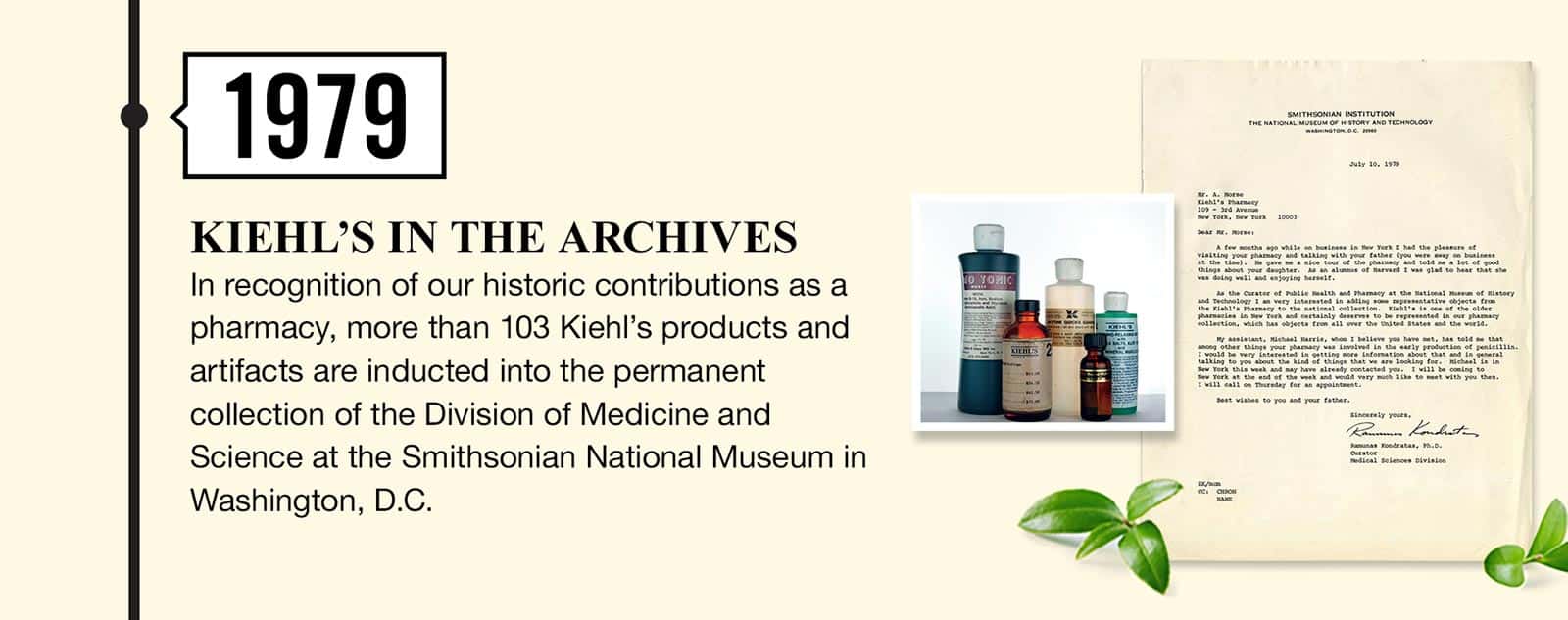 Kiehl's history in the year 1979
