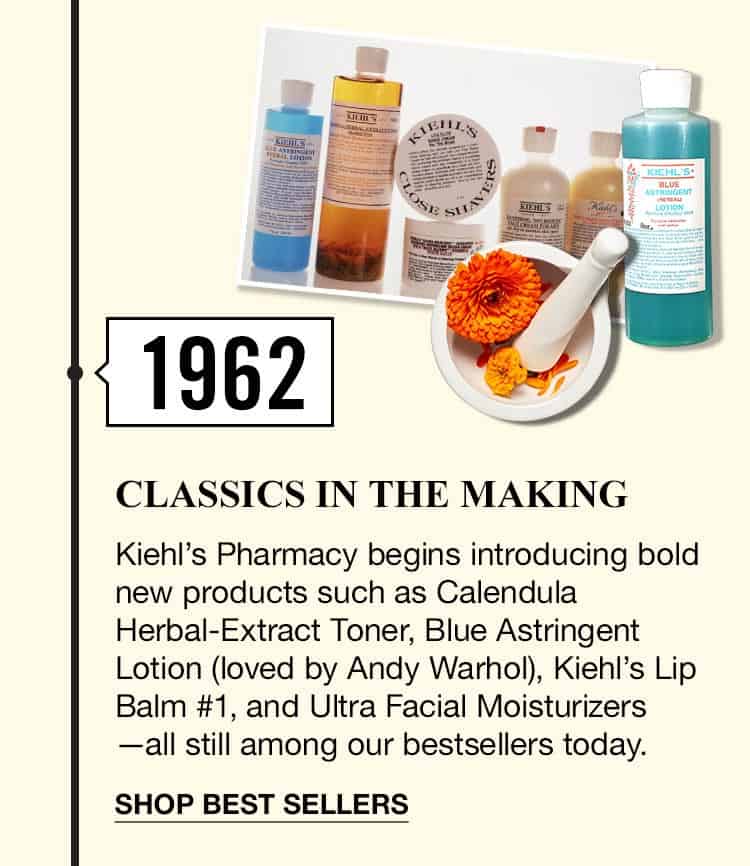 Kiehl's history in the year 1962 mobile photo