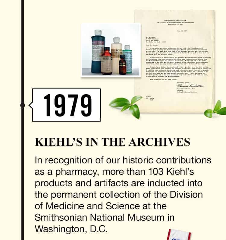 Kiehl's history in the year 1979 mobile photo