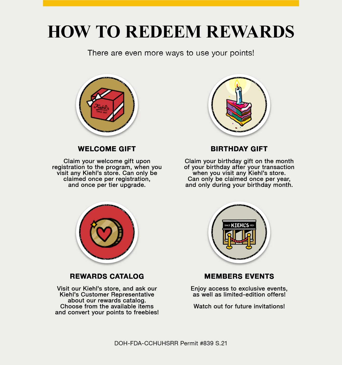 Redeeming Kiehl's loyalty reward