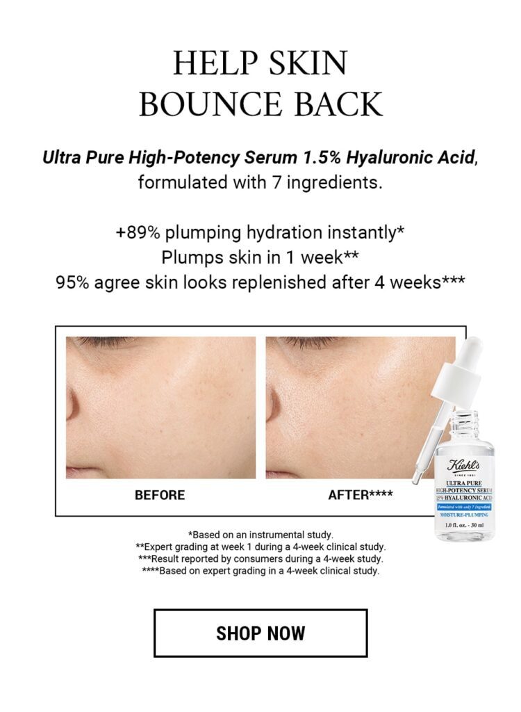 Before and after photos of using Ultra Pure High-Potency Serum 1.5% Hyaluronic Acid
